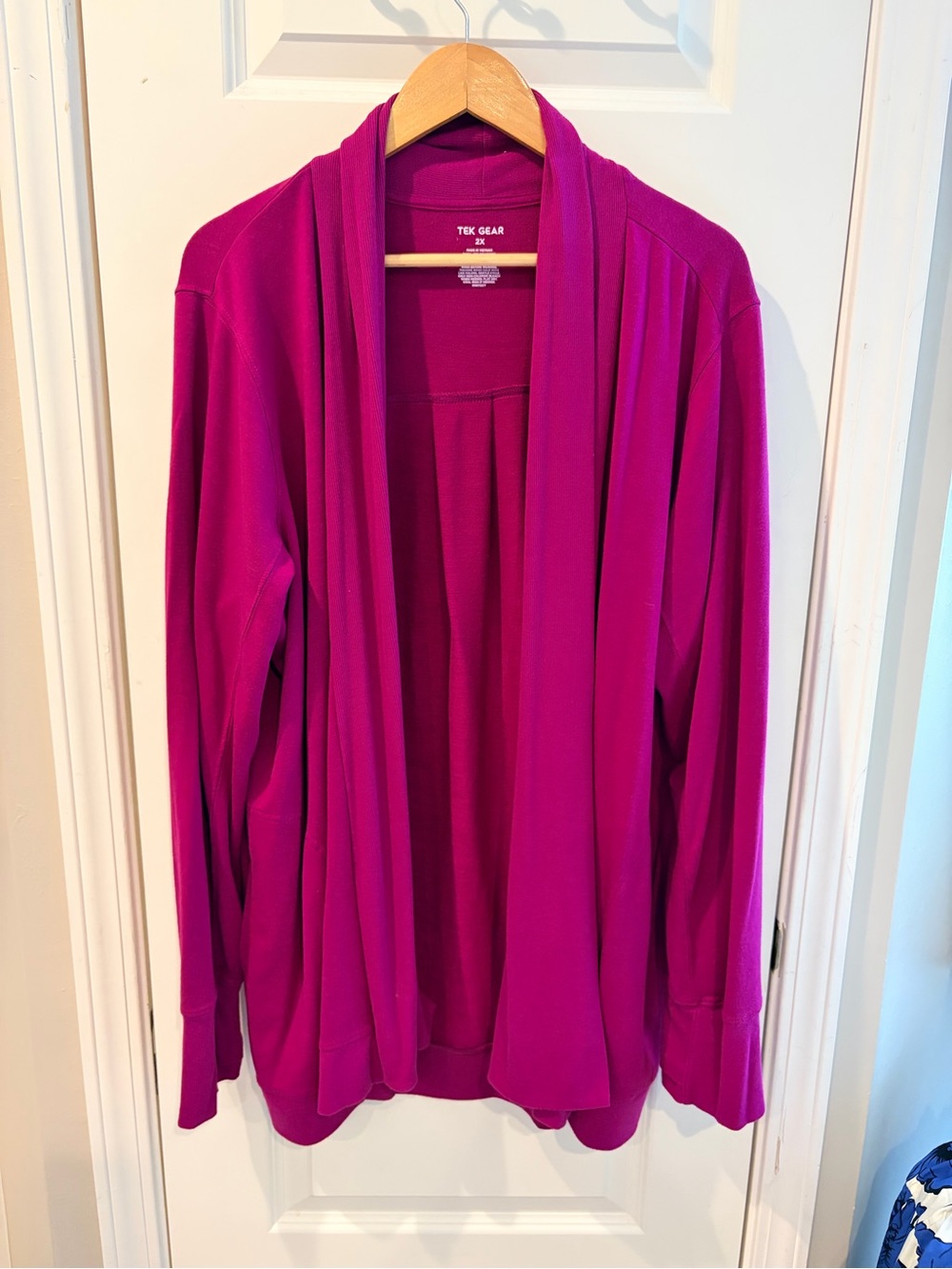 tek gear Open-Front Magenta Cardigan Sweater